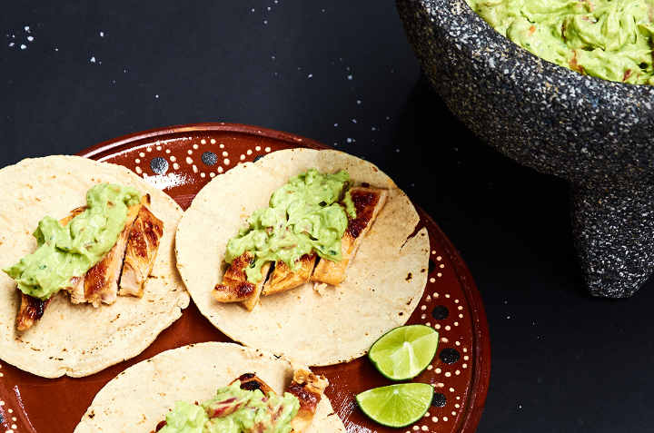 Grilled chicken tacos Los Angeles Mexican food