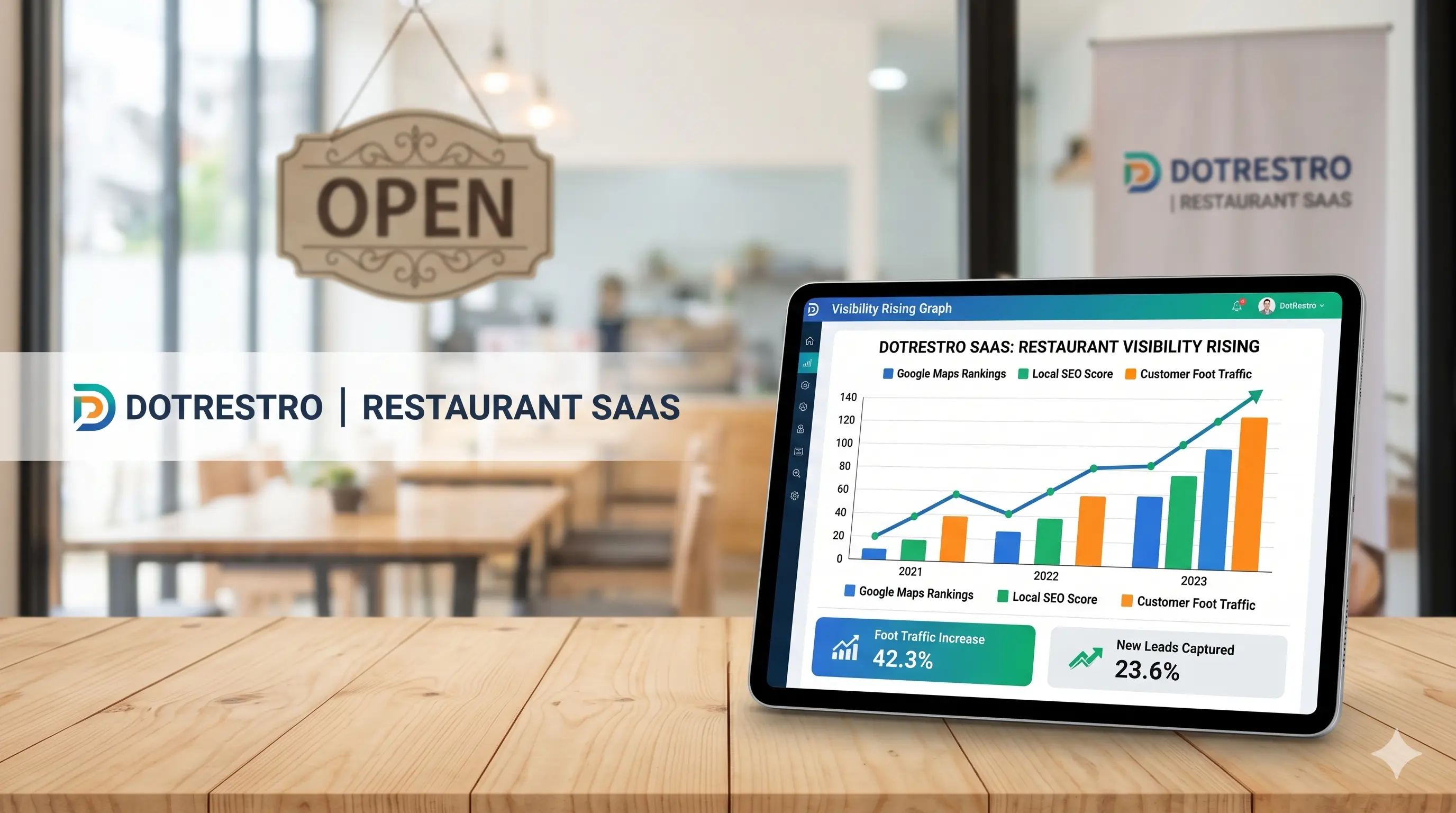 Restaurant visibility graph showing growth with DotRestro